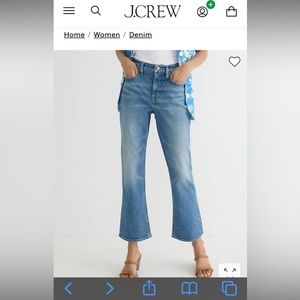 JCrew demi-boot cropped distressed jeans